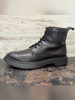 Mens Camper Walden Boots Sz 8 41 Used Black Leather Side Zip